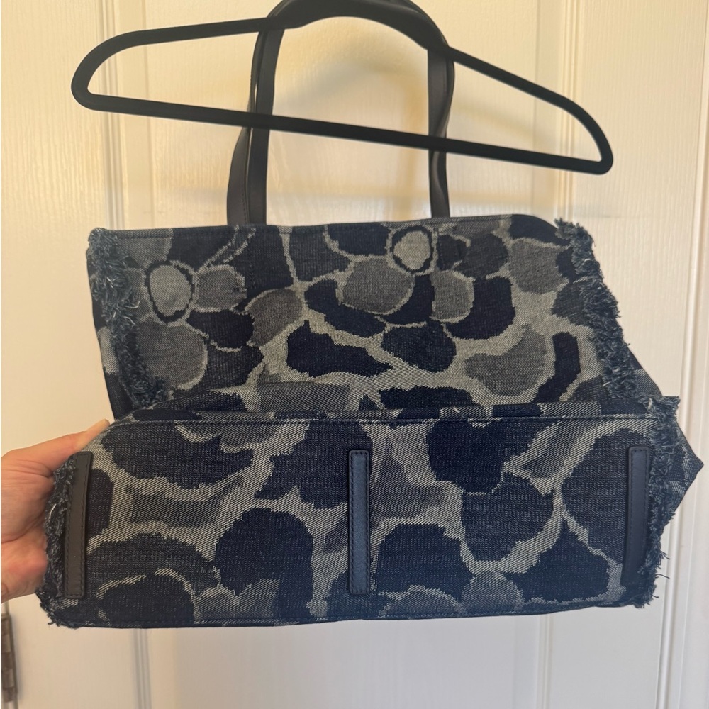 NOT 4sale Kate Spade Sam Blue Denim Floral Shoulder Tote Bag - Picture 5 of 12